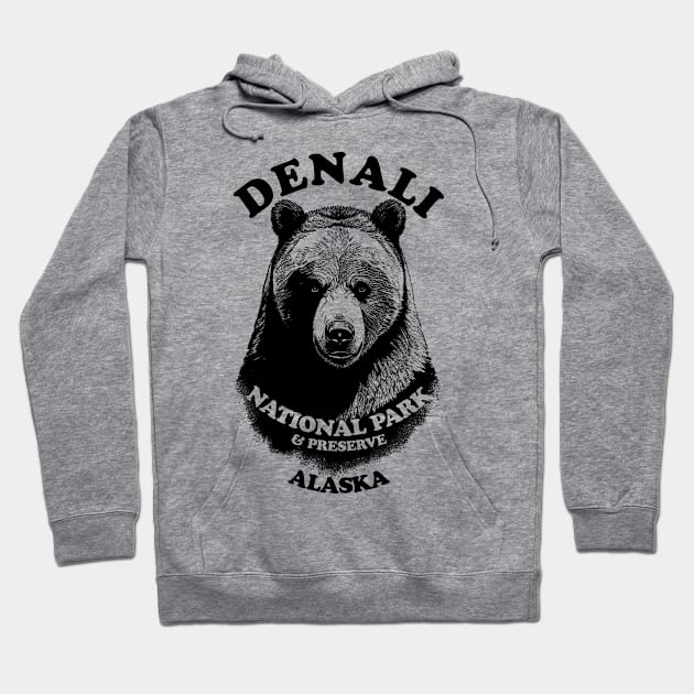 Denali National Park Home Of The Grizzly Bear Hoodie by TMBTM